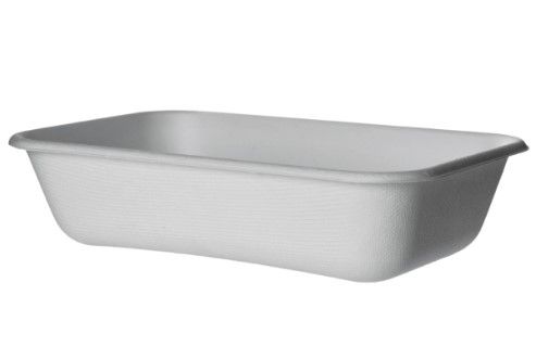 Лоток з багасса білий глибокий 940 мл