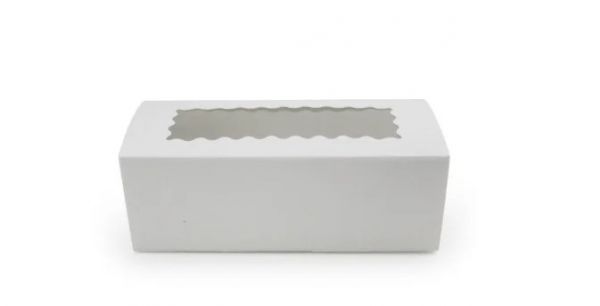 Упаковка для макарунов кортонна 137*59*48 мм БІЛА