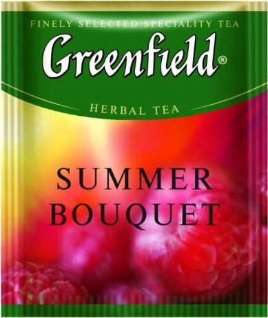 Чай фруктовий пакетований Greenfield Summer Bouget 100 шт Малина