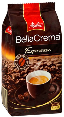 Кава в зернах MELITTA Bella Crema Espresso 100% Arabica 1 кг