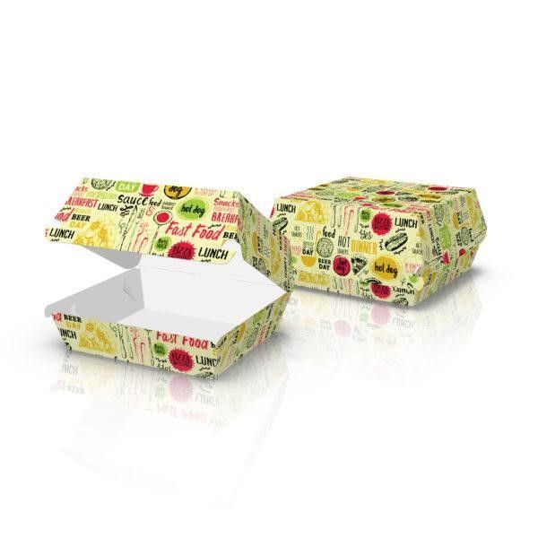 Упаковка картонна для бургерів МІНІ СВІТЛА 100 шт
