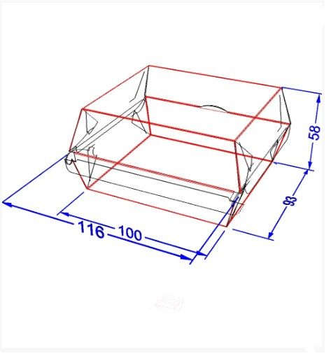 Упаковка картонна для бургерів МІНІ ТЕМНА 100 шт