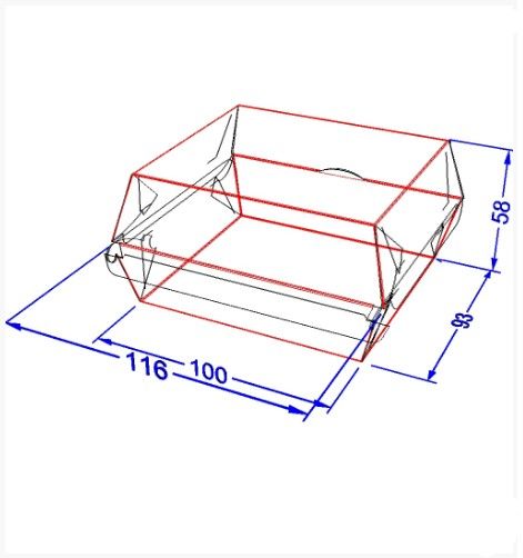 Упаковка картонна для бургерів МІНІ КРАФТ 100 шт
