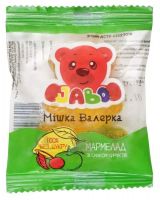 Мармелад Ведмедик міні в асортименті (лимон, полуниця, малина, апельсин, вишня, яблуко) 30г/18шт без цукру