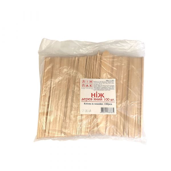 Ніж дерев`яний 16,5 см 100 шт Linpac