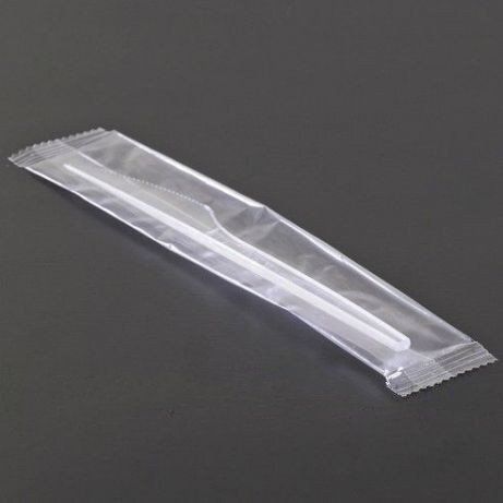 Ніж 17 см в індивід. упак. ПРОЗОРИЙ 100 шт