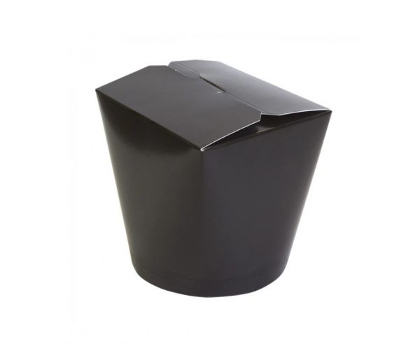 Коробка картонна для локшини (Паста Бокс) 500 мл ЧОРНА/БІЛА 2PE