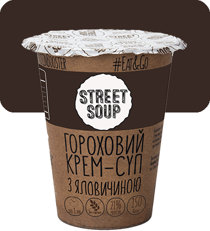 Крем-суп Street Soup Гороховий з яловичиною 50 г стакан