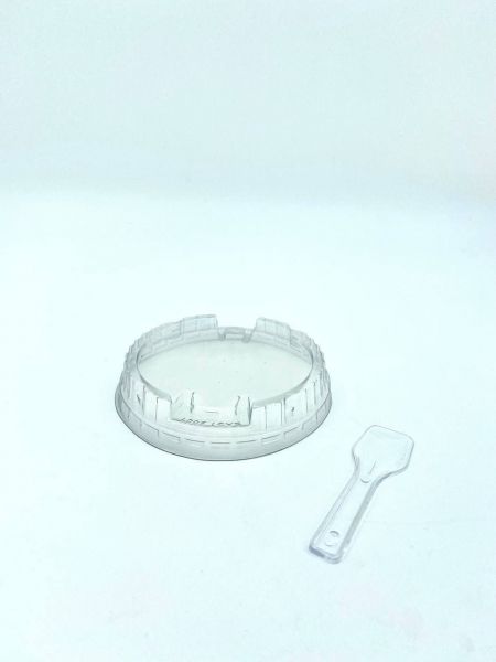 Кришка пластикова на РЕТ Light плоска з ложечкою 100 шт