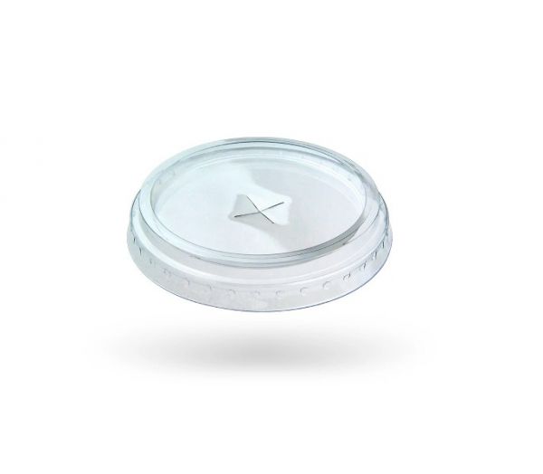 Кришка пластикова на РЕТ Люкс плоска з Х отвором 50 шт