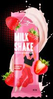 Концентрат молочного напою MILKSHAKE з ароматом полуниці 50 г