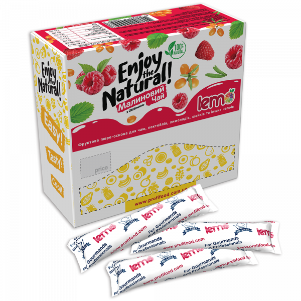 Пюре-основа для чаю та напоїв LEMO Малиновий з Обліпихою 45г/стік