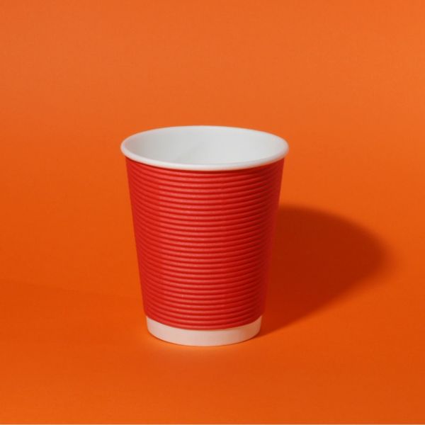 Гофростакан Spiral 270 мл червоний