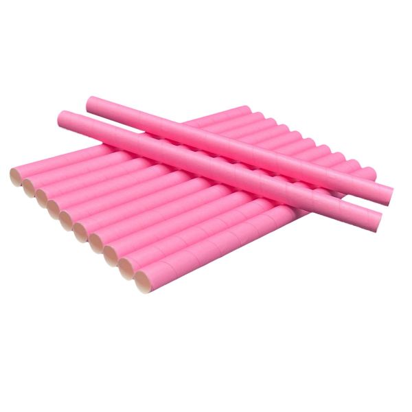 Трубочки паперові для Bubble Tea d=11 мм L=200 мм різні кольори 100 шт