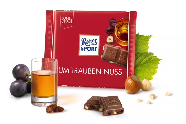 Шоколад RITTER SPORT Rum Trauben Nuss Ром Родзинки Горіх 100 г