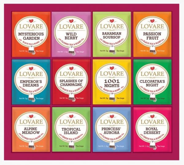 Чай LOVARE асорті 12 видів * 5 шт