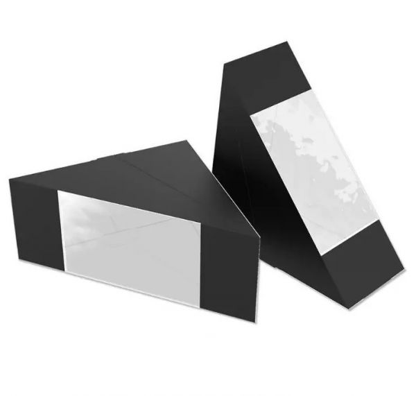 Упаковка картонна для сендвічів ЧОРНА