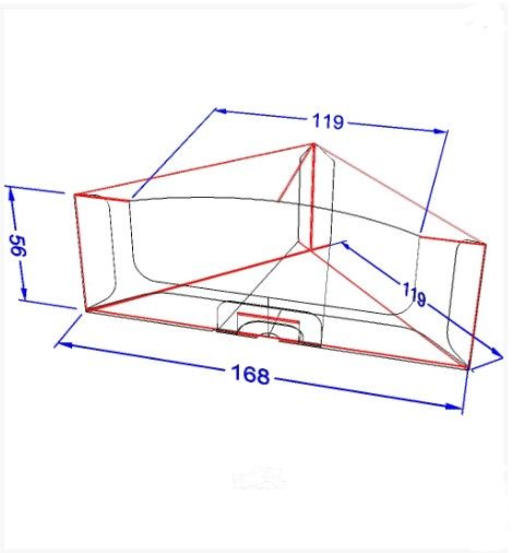 Упаковка картонна для сендвічів ТЕМНА 100 шт
