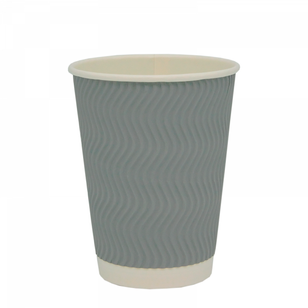 Гофростакан Ripple 400 мл срібло