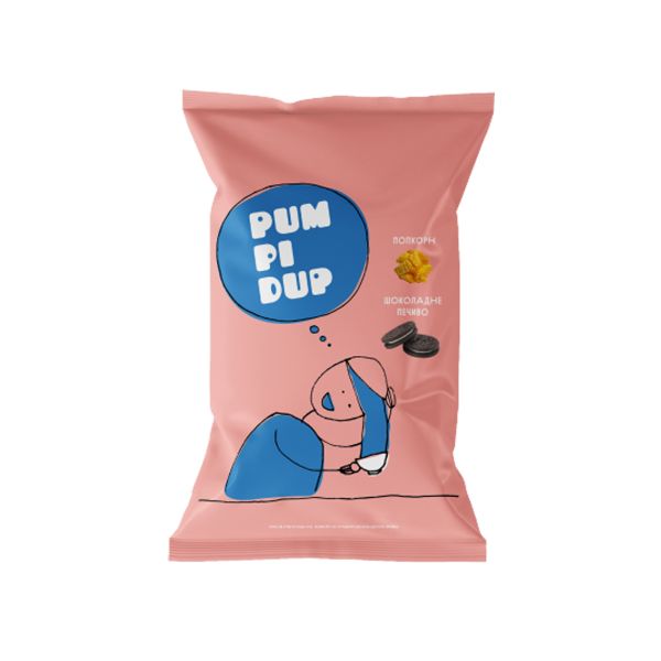 Попкорн PUP PI DUP зі смаком шоколадного печіва 90 г