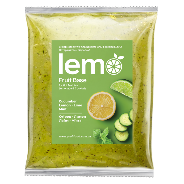 Концентрат для лимонаду та чаю LEMO Огірок-Лимон-Лайм-M’ята 1 кг