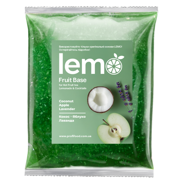 Концентрат для лимонаду та чаю LEMO Кокос-Яблуко-Лаванда 1 кг