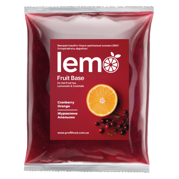 Концентрат для лимонаду та чаю LEMO Журавлина-Апельсин 1 кг