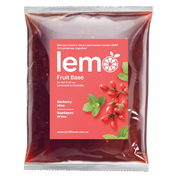 Концентрат для лимонаду та чаю LEMO Барбарис-М'ята 1 кг