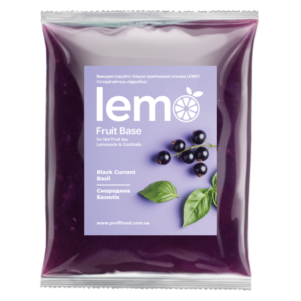 Концентрат для лимонаду та чаю LEMO Смородина-Базилік 1 кг