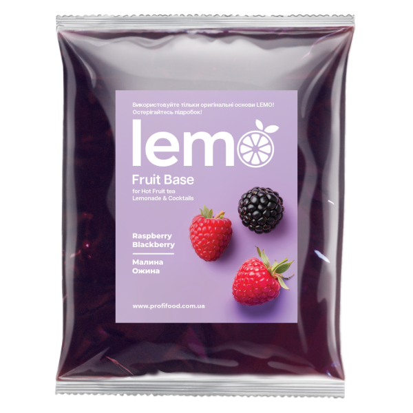Концентрат для лимонаду та чаю LEMO Малина-Ожина 1 кг