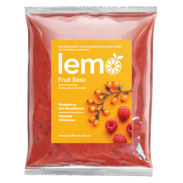 Концентрат для лимонаду та чаю LEMO Обліпиха-Малина 1 кг