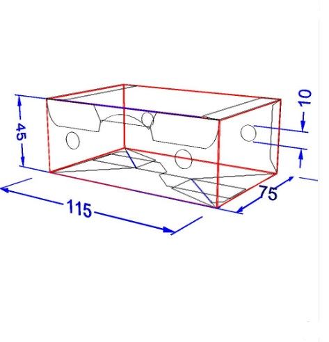 Упаковка картонна снек бокс для їжі 115 х 75 х 45 мм БІЛА