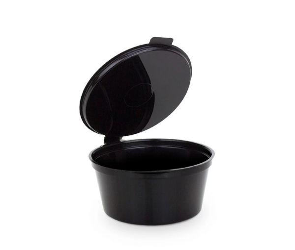 Соусник з кришкою РР 50 мл ЧОРНИЙ