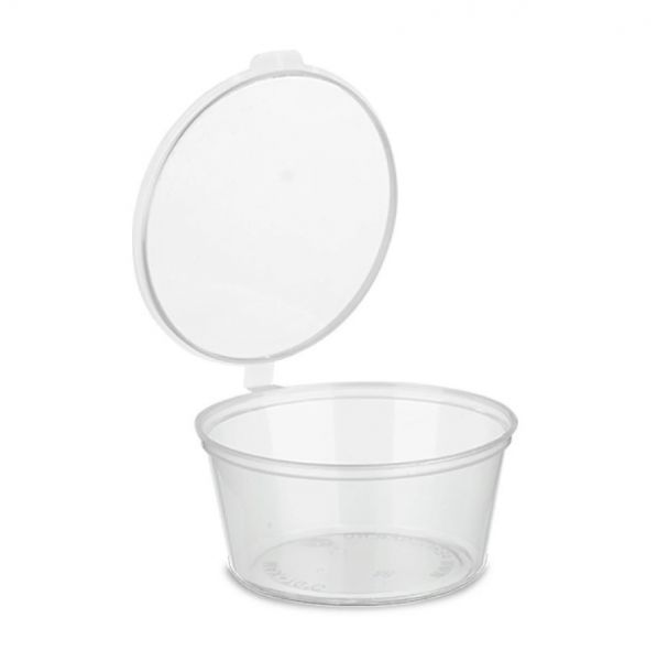 Соусник з кришкою РР 45 мл ПРОЗОРИЙ
