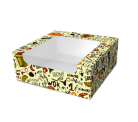 Картонная коробка для суши и сладостей Миди светлая