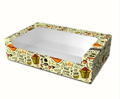Картонна коробка для суші та солодощів Максі світла