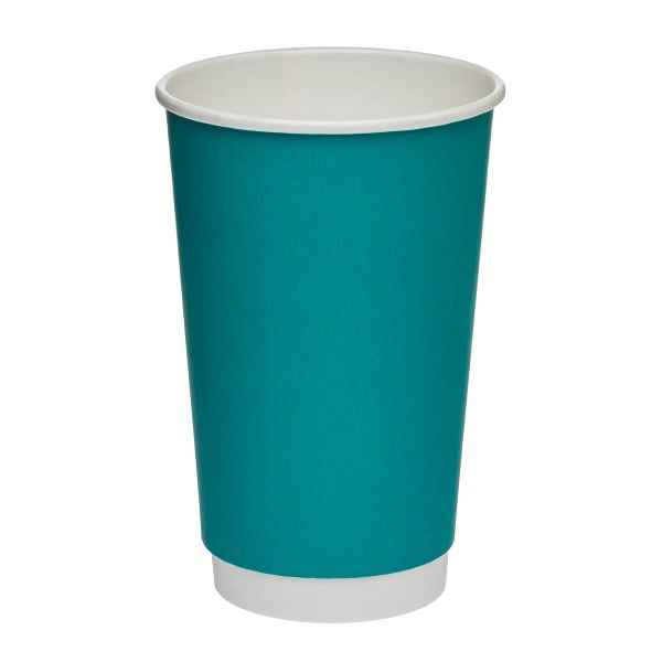 Стакан паперовий двошаровий 500 мл Soft touch GREEN-BLUE