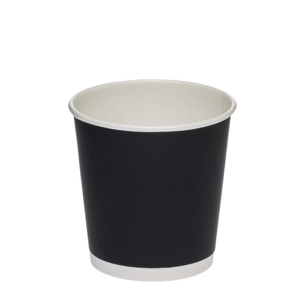 Стакан паперовий двошаровий 180 мл Soft touch BLACK