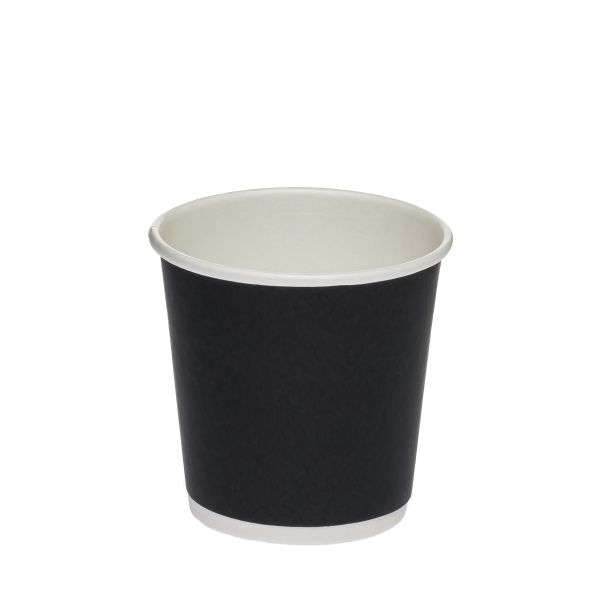 Стакан паперовий двошаровий 110 мл Soft touch BLACK