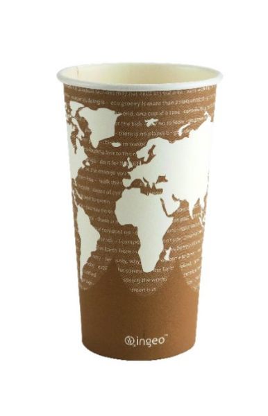 Стакан паперовий одношаровий з шаром PLA 940 мл