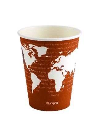 Стакан паперовий одношаровий з шаром PLA 235 мл