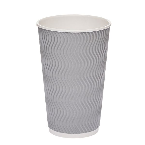 Гофростакан Ripple 500 мл срібло