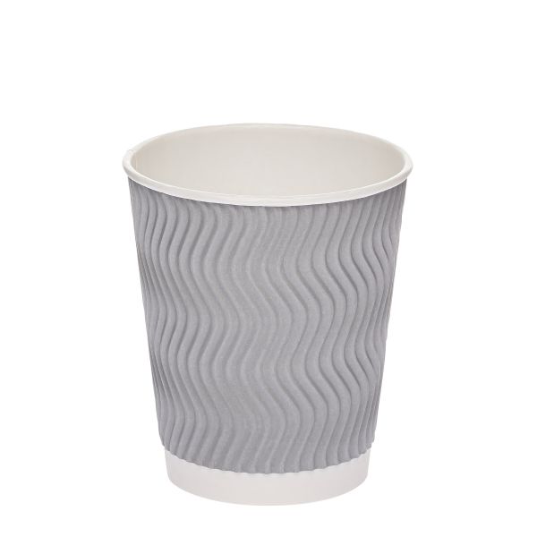 Гофростакан Ripple 270 мл срібло
