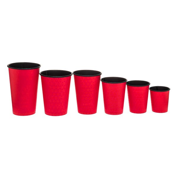 Стакан паперовий 185 мл RED & BLACK