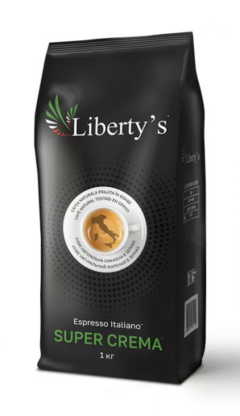 Кава зернова Liberty's Super Crema 1 кг 20/80