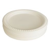 Тарілка одноразова з кукурудзяного крохмалю кругла 23 см 50 шт