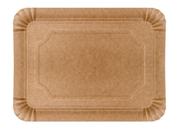 Тарілка паперова не ламінована 22*16 см КРАФТ 50 шт