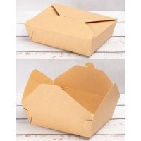 Упаковка для вторых блюд 900 мл 180*130*55 мм КРАФТ