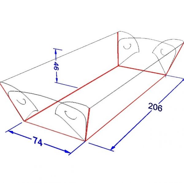 Картонна тарілка Човник МАКСІ БІЛА