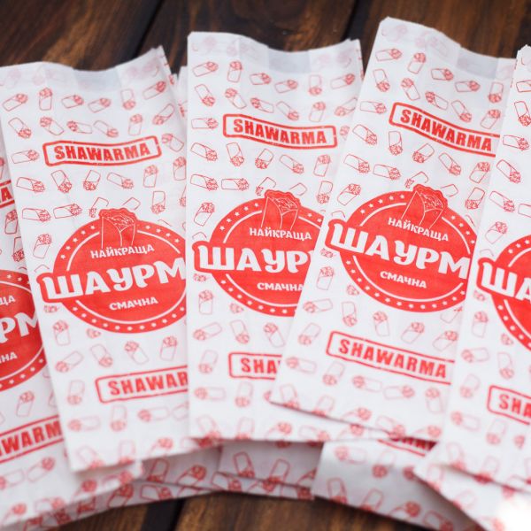 Упаковка для шаурми жиростійка 220*90*50 мм 75г/м2 100 шт